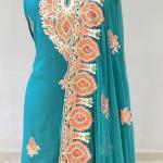 Reyon Cotton Kashmiri Suit with dupatta and Heavy Ari Embroidery