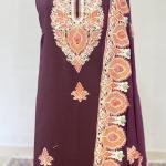 Reyon Cotton Kashmiri Suit with dupatta and Heavy Ari Embroidery