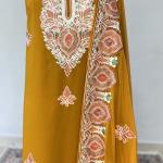 Reyon Cotton Kashmiri Suit with dupatta and Heavy Ari Embroidery