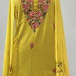 Summer cool ari work suit with heavy embroidered dupatta
