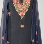 Summer cool ari work suit with heavy embroidered dupatta