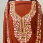 Kashmiri Ari + zari work wool full suit (gala, pala, boti)
