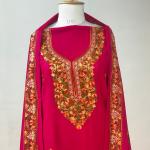 Kashmiri Ari + zari work wool full suit (gala, pala, boti)