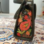 Artisanal Kashmiri Embroidered Multi-Compartment Handbag with Adjustable Sling