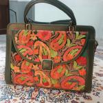 Artisanal Kashmiri Embroidered Multi-Compartment Handbag with Adjustable Sling