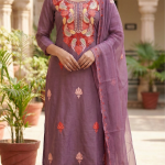 pure Upada silk suit with ari work dupatta and heavy embroidery