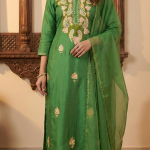 pure Upada silk suit with ari work dupatta and heavy embroidery