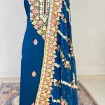 Reyon Cotton Kashmiri Suite with Stole and Heavy Ari Embroidery