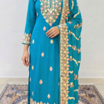Reyon Cotton Kashmiri Suite with Stole and Heavy Ari Embroidery