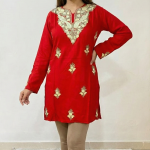 Reyon cotton kashmiri short kurti top